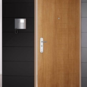 Porte blindée Fichet Spheris XP finition intérieure chêne clair
